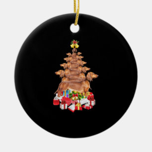 Dachshund Christmas  Ceramic Ornament