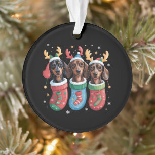 Dachshund Christmas Dog Lover Gift Holiday Ornament