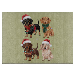 Dachshund Christmas Dog Mom Lover Xmas Gift Cutting Board