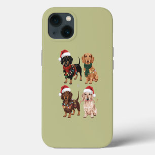 Dachshund Christmas Dog Mom Lover Xmas Gift iPhone 13 Case