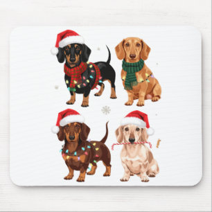 Dachshund Christmas Dog Mom Lover Xmas Gift Mouse Pad