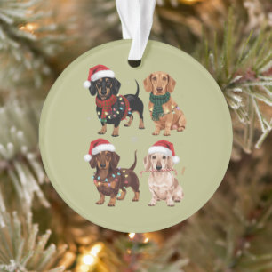 Dachshund Christmas Dog Mom Lover Xmas Gift Ornament
