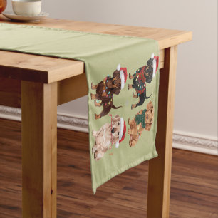 Dachshund Christmas Dog Mom Lover Xmas Gift Short Table Runner