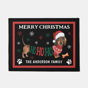 DACHSHUND CHRISTMAS  DOORMAT