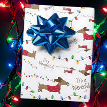 Dachshund Christmas Enveloppement Papier ensemble 