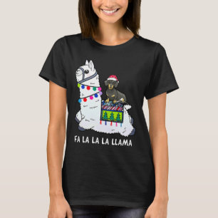 Dachshund Christmas Fa La La Llama T-Shirt