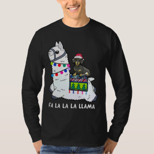 Dachshund Christmas Fa La La Llama T-Shirt