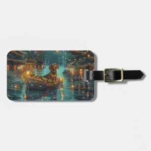 Dachshund Christmas Festive Voyage  Luggage Tag