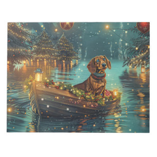 Dachshund Christmas Festive Voyage Notepad