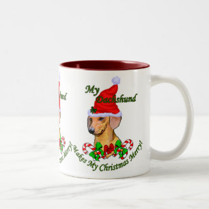 Dachshund Christmas Gifts Two-Tone Coffee Mug