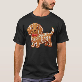 Dachshund Christmas Gingerbread holiday winter sea T-Shirt