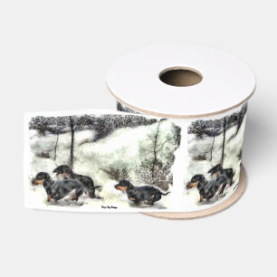 Dachshund Christmas Grosgrain Ribbon