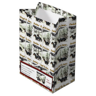 Dachshund Christmas Medium Gift Bag