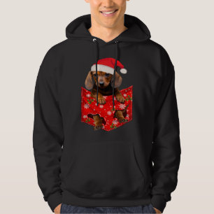 Dachshund Christmas Pocket for Wiener Doxie Hoodie