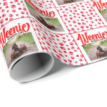 Dachshund Christmas Puppy Picture Funny Weenie Dog Wrapping Paper<br><div class="desc">Wrap your gifts in holiday cheer with our Dachshund Christmas Puppy Picture Funny Weenie Dog Wrapping Paper! This playful, festive wrapping paper is perfect for dachshund lovers, featuring adorable weenie dog illustrations that will bring a smile to anyone's face. Whether you're wrapping presents for family or friends, this dog-themed custom...</div>
