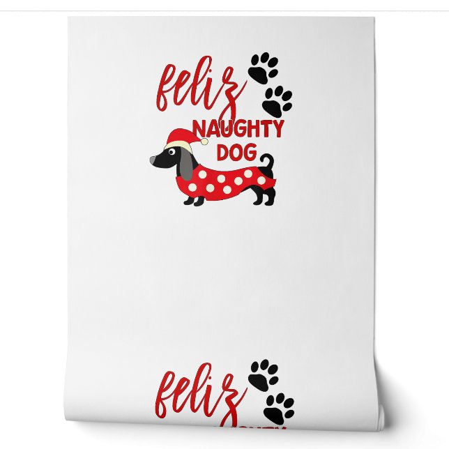 Dachshund Christmas Shirt _ Funny Feliz Naughty Do Wallpaper (Unrolling)