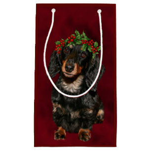 Dachshund Christmas Small Gift Bag