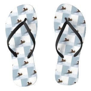 Dachshund Christmas snow winter Flip Flops