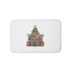 Dachshund Christmas Tree Dog Santa Xmas Boys Girls Bath Mat