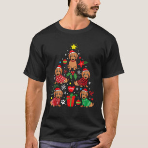 Dachshund Christmas Tree Ornament Funny Weenie Dog T-Shirt