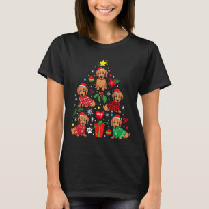 Dachshund Christmas Tree Ornament Funny Weenie Dog T-Shirt