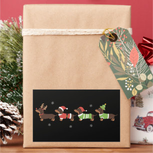 Dachshund Christmas Wiener Dog Lover Holiday Dogs Sticker