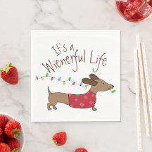 Dachshund Christmas Wienerful Life Party