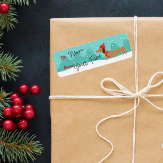Dachshund Christmas Wives Small Gift Tags