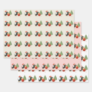 Dachshund Christmas Wrapping Paper Set of 3 