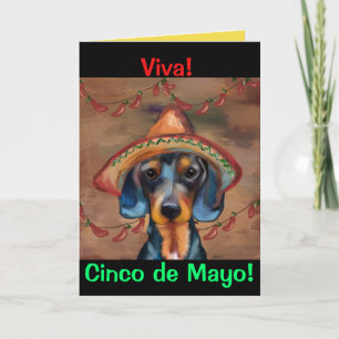 Dachshund Cinco de Mayo Card