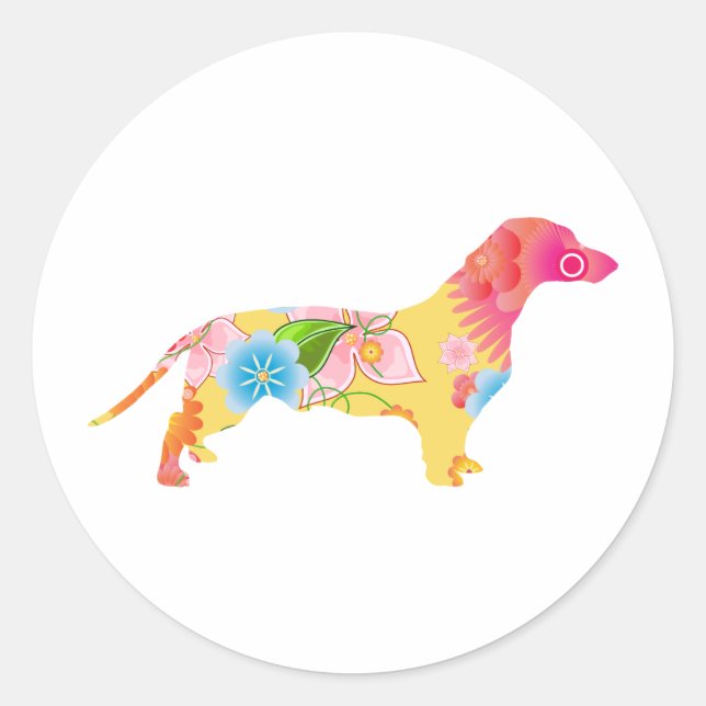 Dachshund Classic Round Sticker (Front)