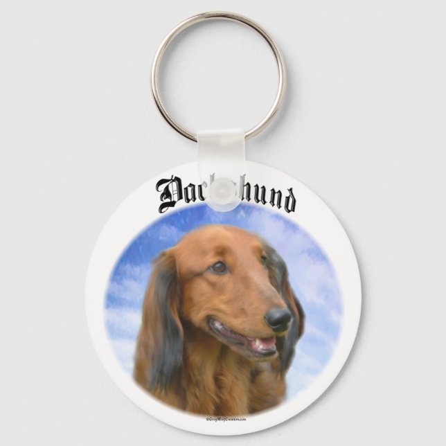Dachshund Clouds Keychain (Front)
