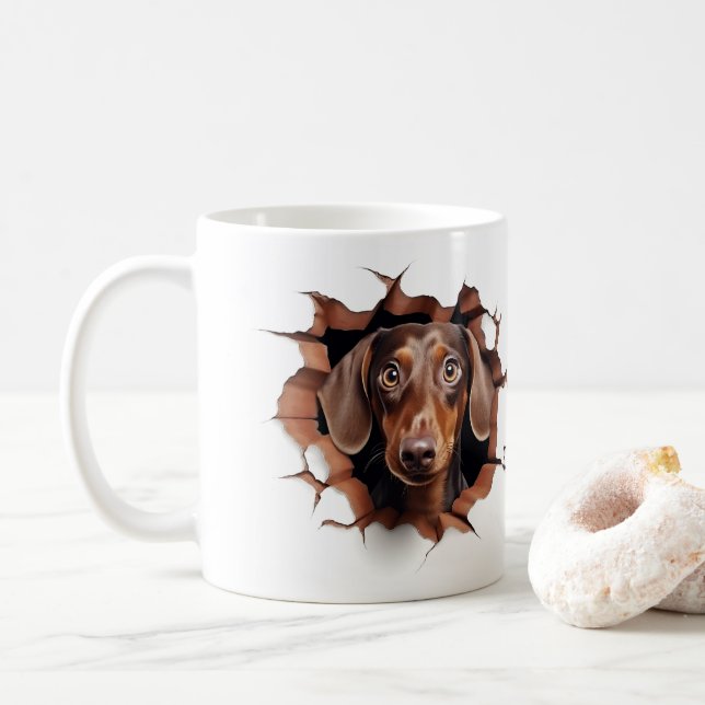 Dachshund   coffee mug (With Donut)