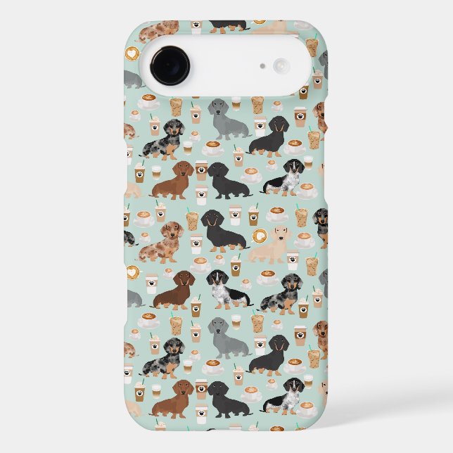 Dachshund coffees design Case-Mate iPhone case (Back)