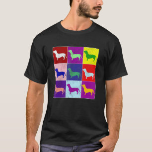 Dachshund Colour Pop Type Art  Weiner Dog T-Shirt
