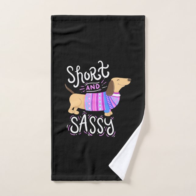 Dachshund Court Et Sassy (Serviette à main)
