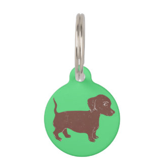 Dachshund Custom Round Dog Tag