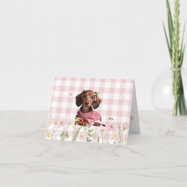 Dachshund Customized Any Occasion Card (Front)