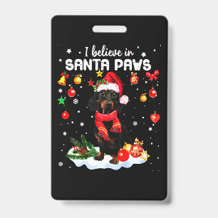 Dachshund Cute Christmas Badge