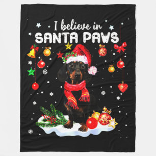 Dachshund Cute Christmas Fleece Blanket