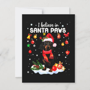 Dachshund Cute Christmas Thank You Card