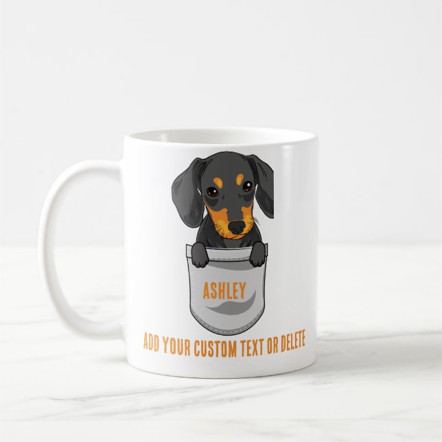 Dachshund Cute Dog Dad Dog Mom Coffee Mug (Left)