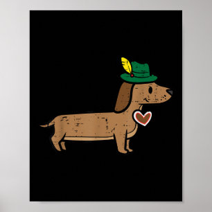 Dachshund Cute Sausage Dog German Kids Men Women  Poster
