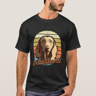 Dachshund - Cute Weiner Dog Love Vintage Retro Ide T-Shirt