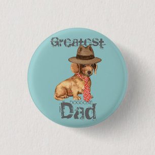 Dachshund Dad 1 Inch Round Button