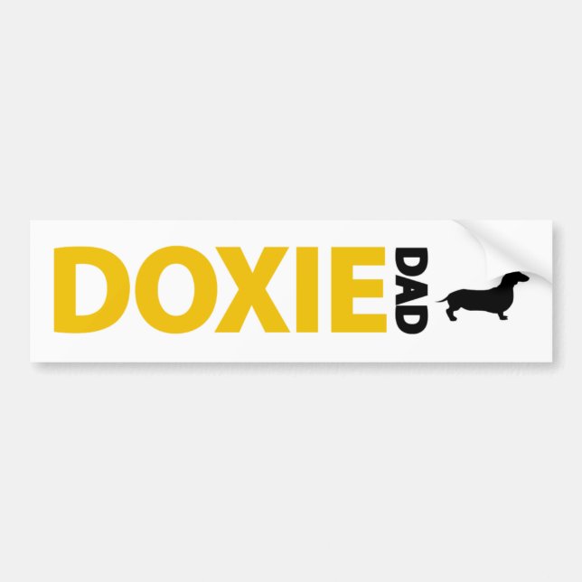 Dachshund Dad Bumper Sticker (Front)