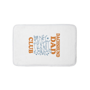Dachshund Dad Club Vintage Dog Shirt Design_1 Bath Mat