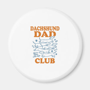 Dachshund Dad Club Vintage Dog Shirt Design_1 Magnet