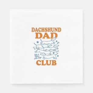 Dachshund Dad Club Vintage Dog Shirt Design_1 Napkin