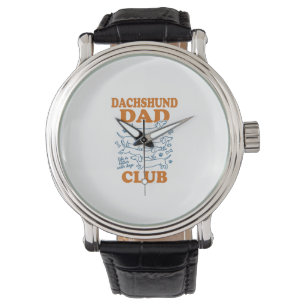Dachshund Dad Club Vintage Dog Shirt Design_1 Watch